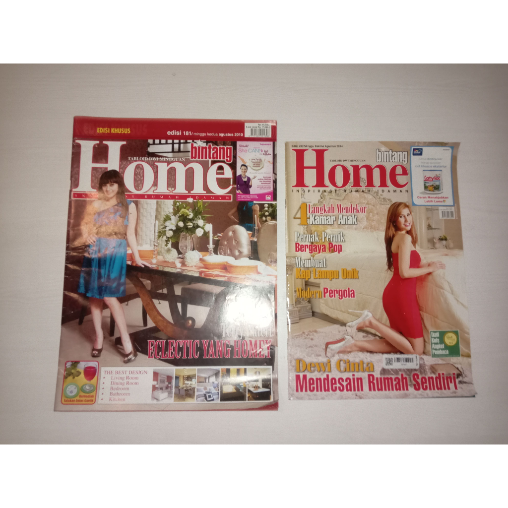 (Preloved) Paket 2 tabloid original Home Bintang tahun 2010.& 2014