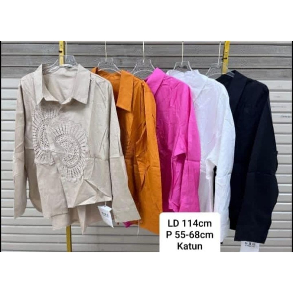 Kemeja Wanita Katun Import Premium