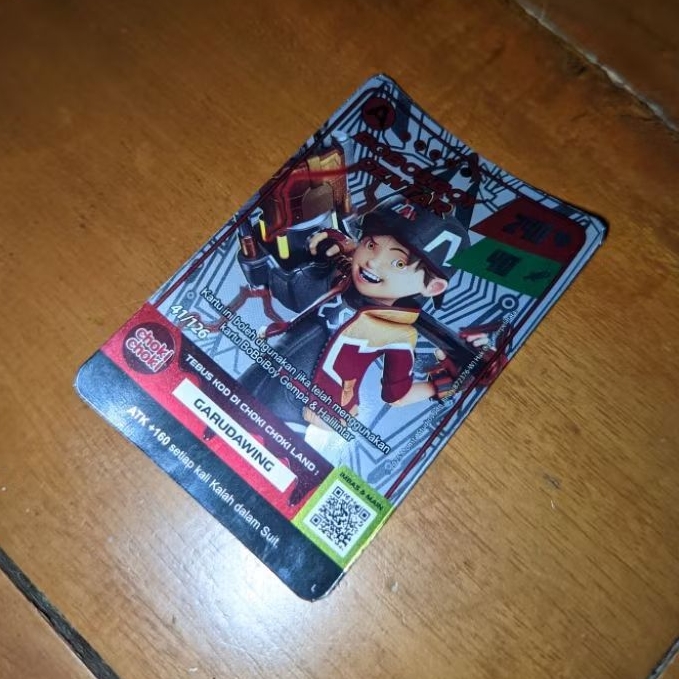 Kartu Hologram Choki Choki Boboiboy montsa galaxy card