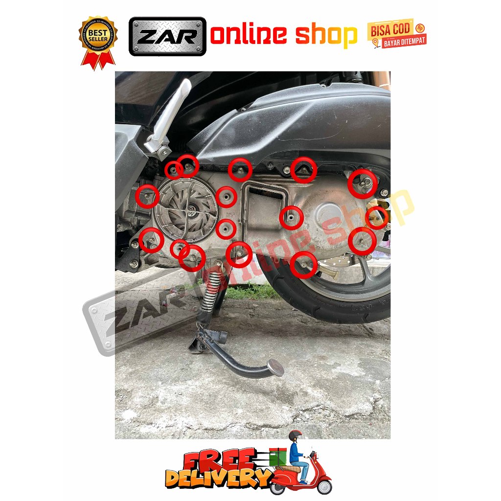 BAUT BAK CVT 1 SET ( 16 BAUT ) AEROX OLD NMAX NEW N-MAX OLD NEO LEXI TURBO TAHUN 2016 - 2025 NEW YAM