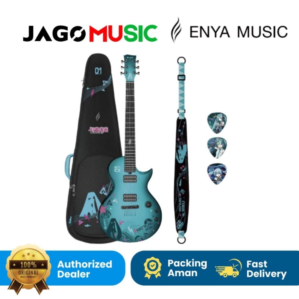Gitar Elektrik Enya Nova Go Sonic Hatsune Miku Built in Effect Enya Nova Go Sonic