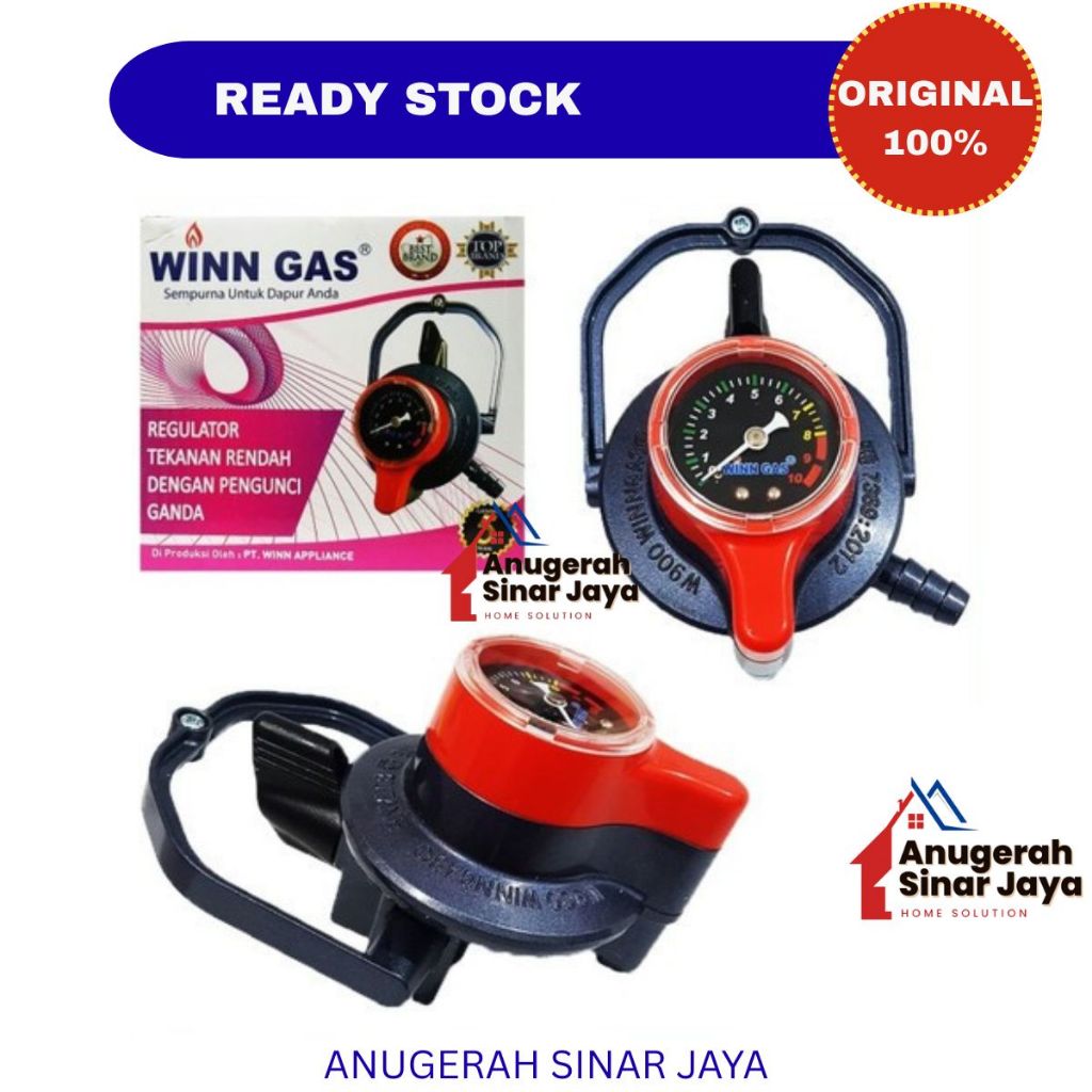 Regulator Winn Gas Tekanan Rendah W900 Pengunci Ganda - W 900 M / NM - Regulator W 900 M / NM - Regu