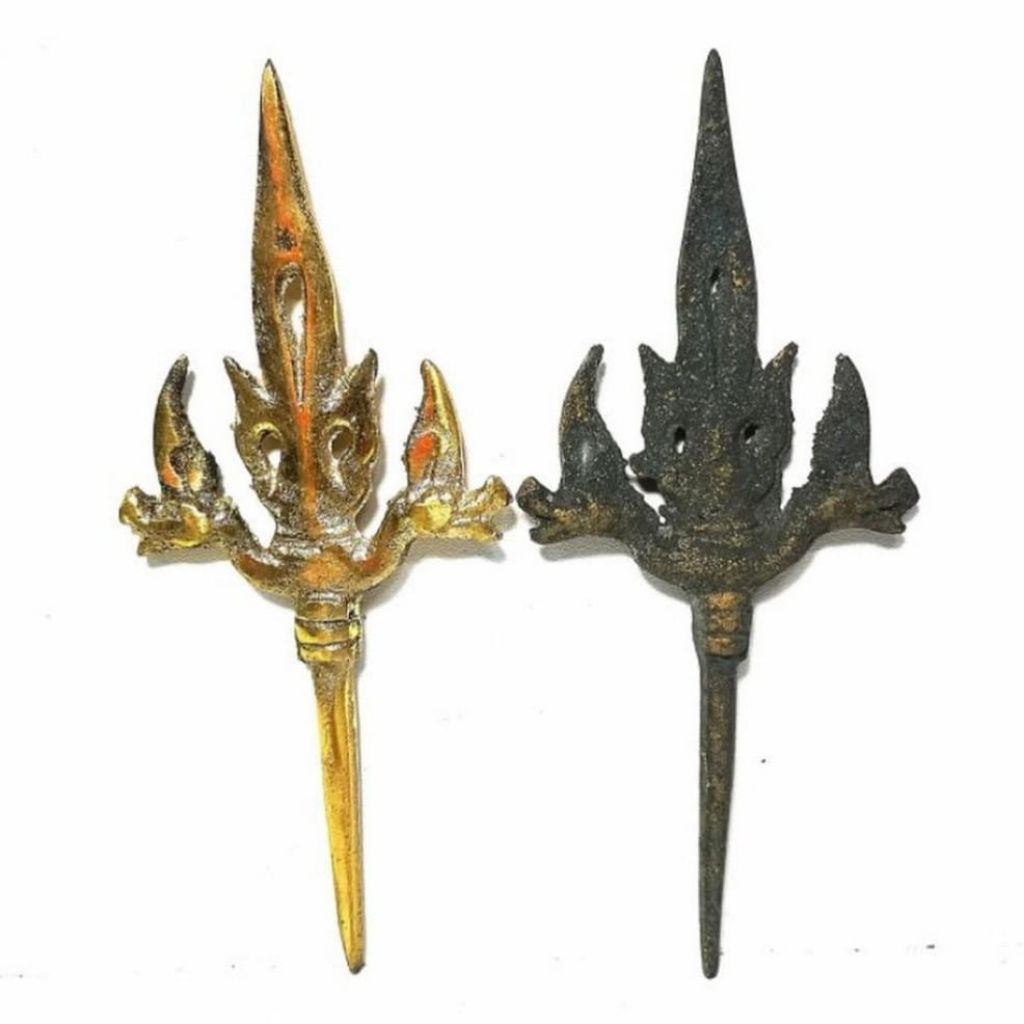 hairpin tusuk konde naga api kembar kuningan