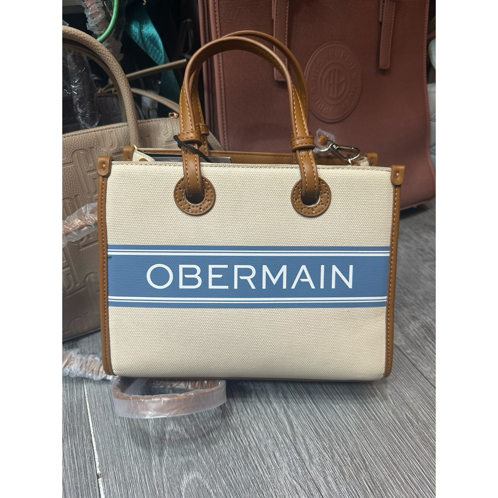 READY,TAS TOTE BAG CANVAS EVANA SMILEY WANITA ORIGINAL OBERMAIN,SALE