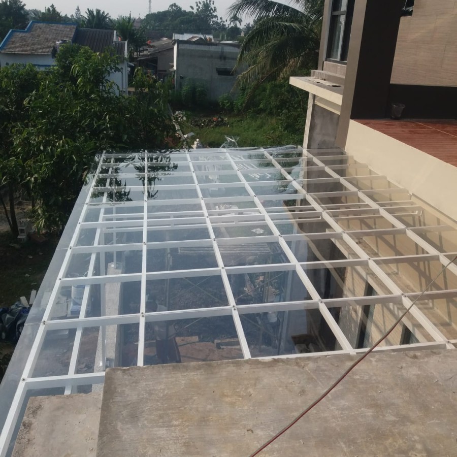 Kanopi sleding manual Baja Ringan & Atap Solar Flat/Tuff 1,2 mm