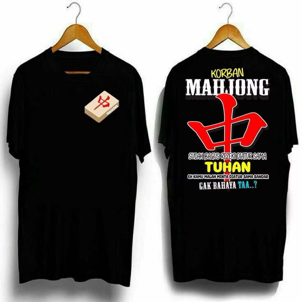 KAOS ATASAN DISTRO PRIA KORBAN MAHJONG