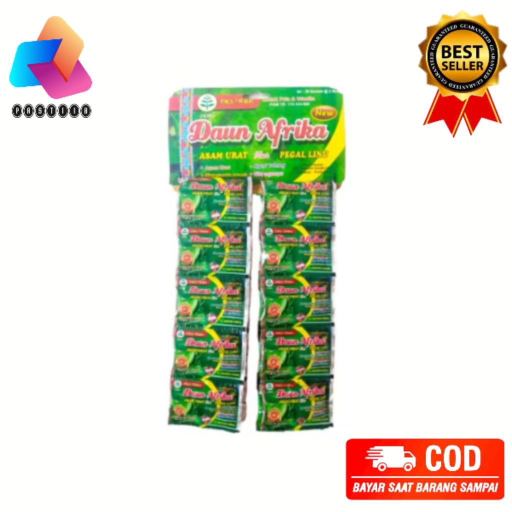 DAUN AFRIKA TABLET Obat asam urat pegal linu kesemutan Jual per 10 Sachet