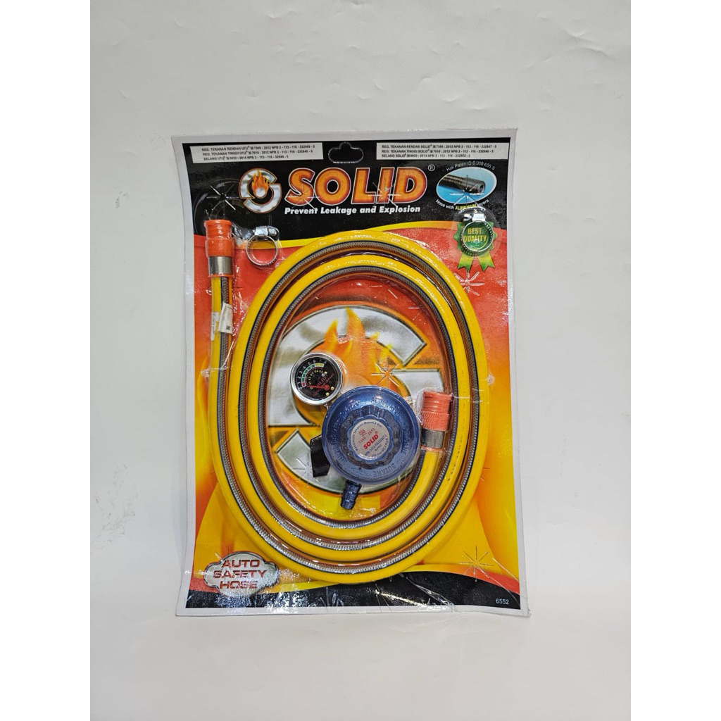 selang gas baja regulator solid meter