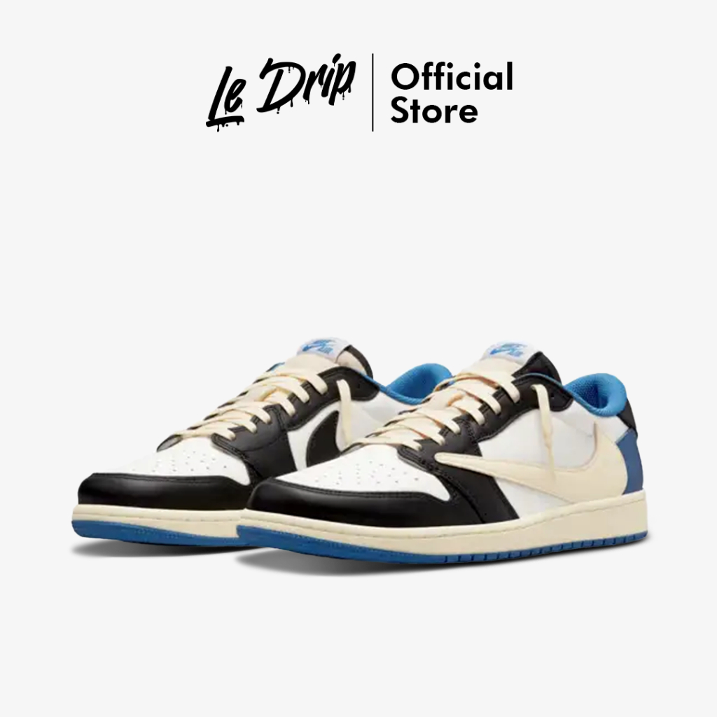 Nike Air Jordan 1 Low x Travis Scott x Fragment Blue White Black Authentic