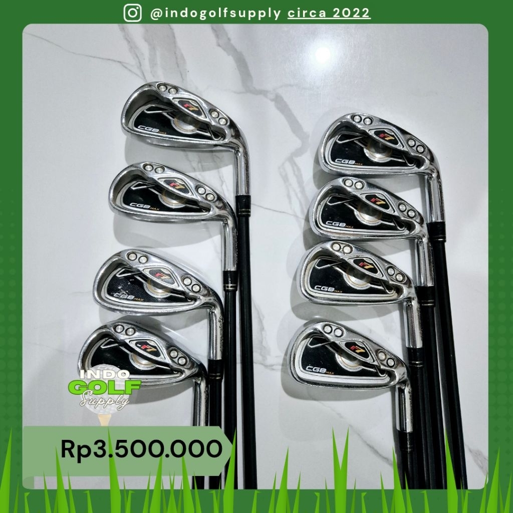 Ironset TAYLORMADE R7 CGB MAX P–3, 8 Batang, Shaft Ringan 55 gram – Stick Golf Ori