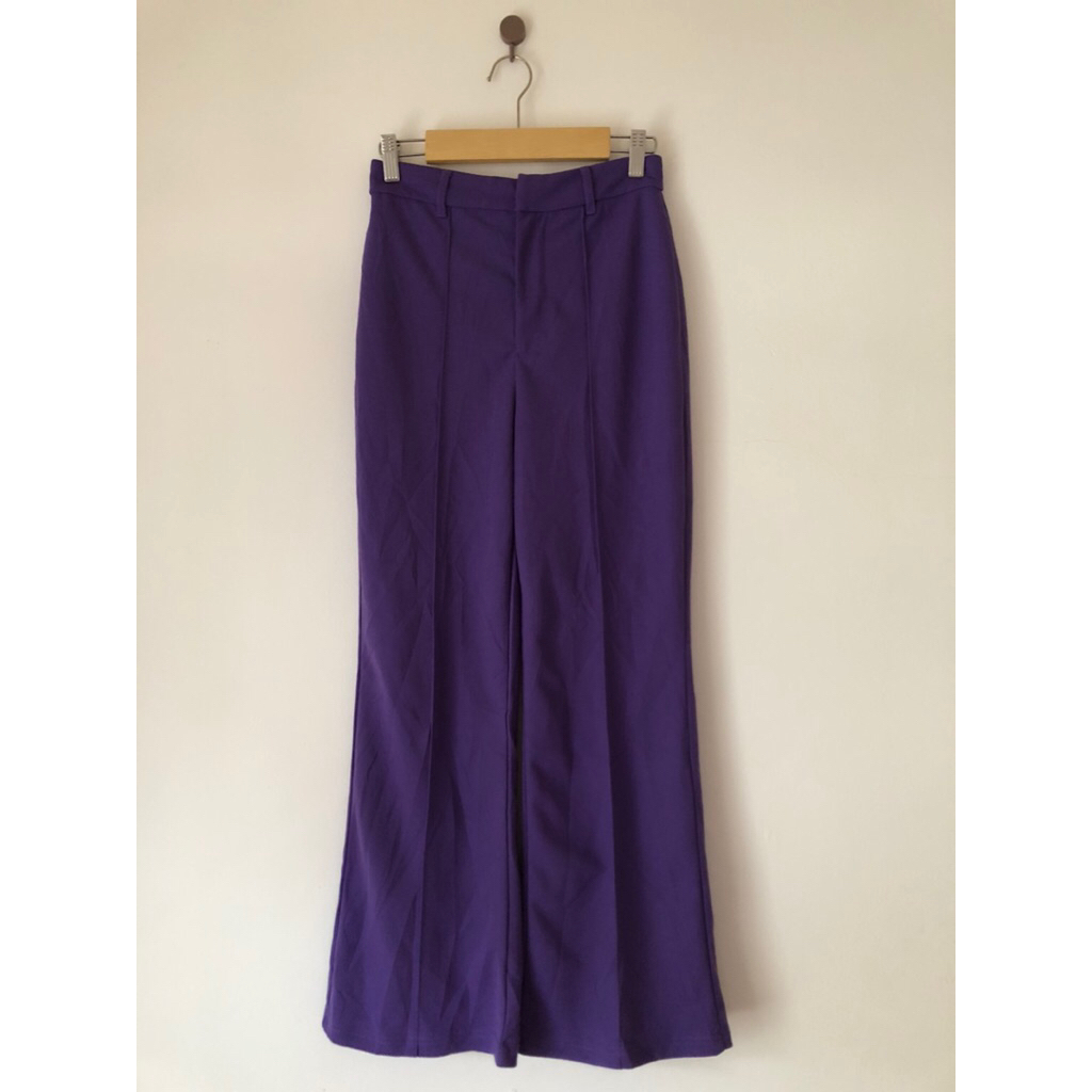 [preloved] GRL - Celana Cutbray Warna Ungu