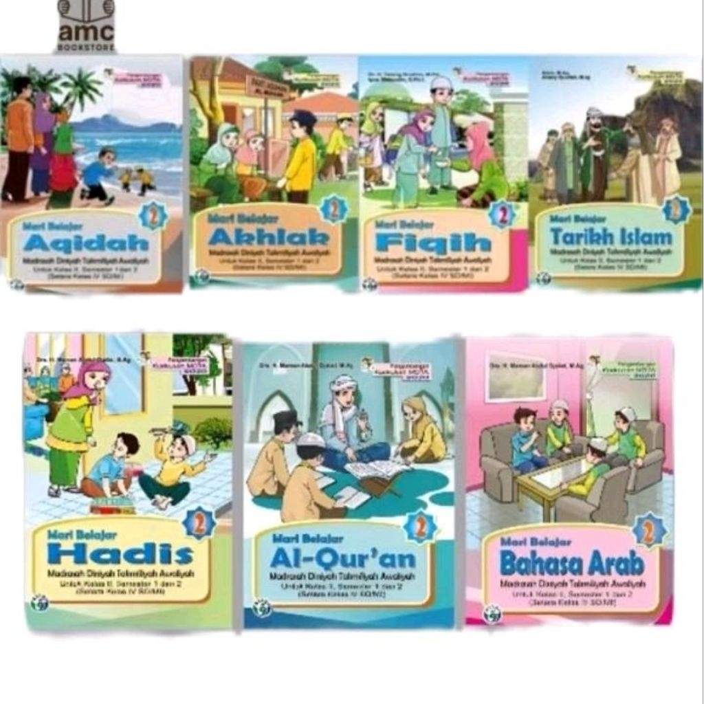 Buku MDTA (Madrasah Diniyah Takmiliyah Awaliyah) untuk kelas 2 semester 1&2 (setara kelas 4 SD/MI) S