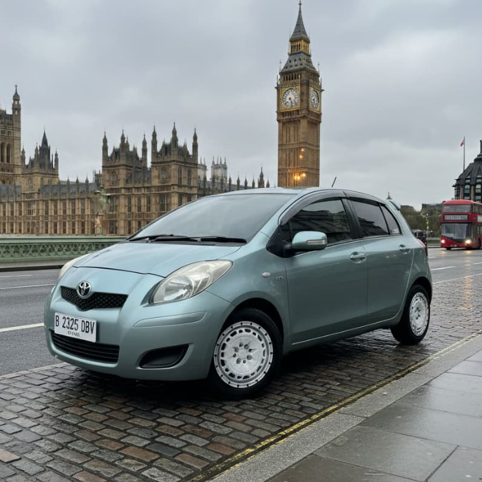 velg mobil yaris ring 15 model semi rally/retro hsr arfak ring 15 lubang 4x100 dan 4x114 white