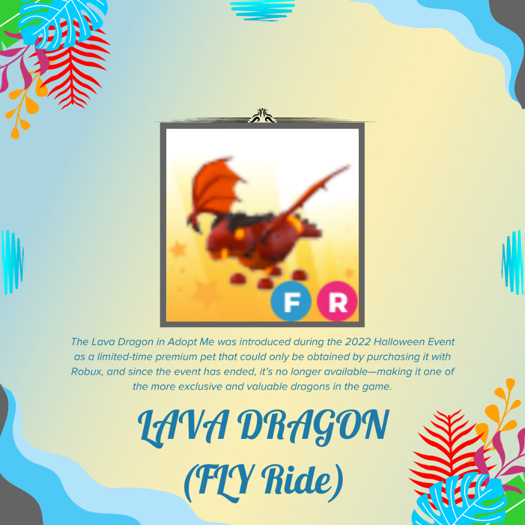 Adopt Me Fly Ride Lava Dragon - AdoptMe FR Lava Dragon