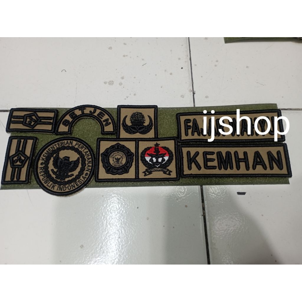 BORDIR KOMCAD KEMHAN PDL LORENG FULL + LOGO KOMCAD VELCRO PEREKAT