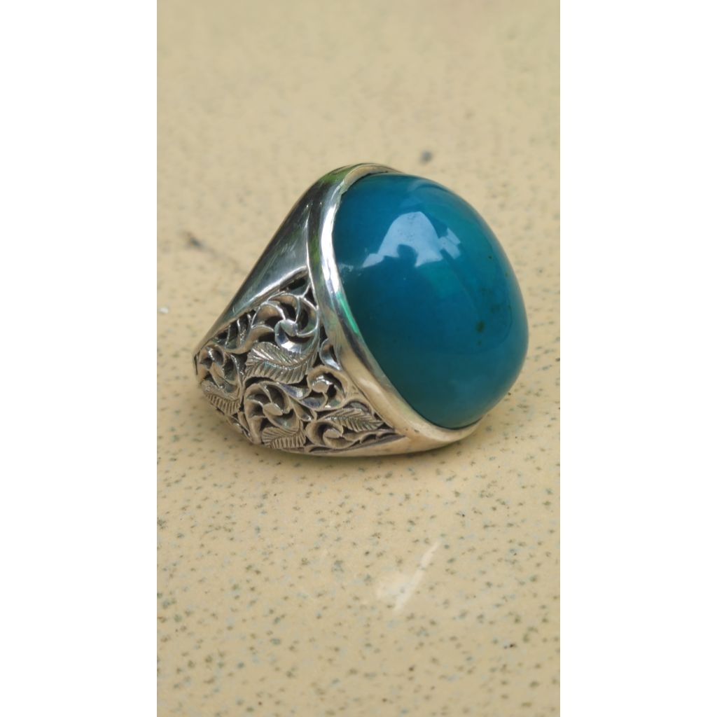 bacan kristal ring perak handmade