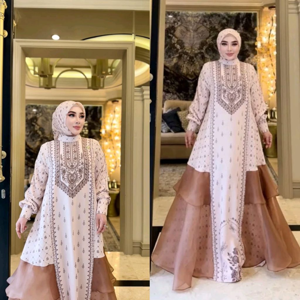 Shellasaukia Official Original Set Hijab Shellasaukia Terbaru Dijamin Original 100% Gamis  Shellasau