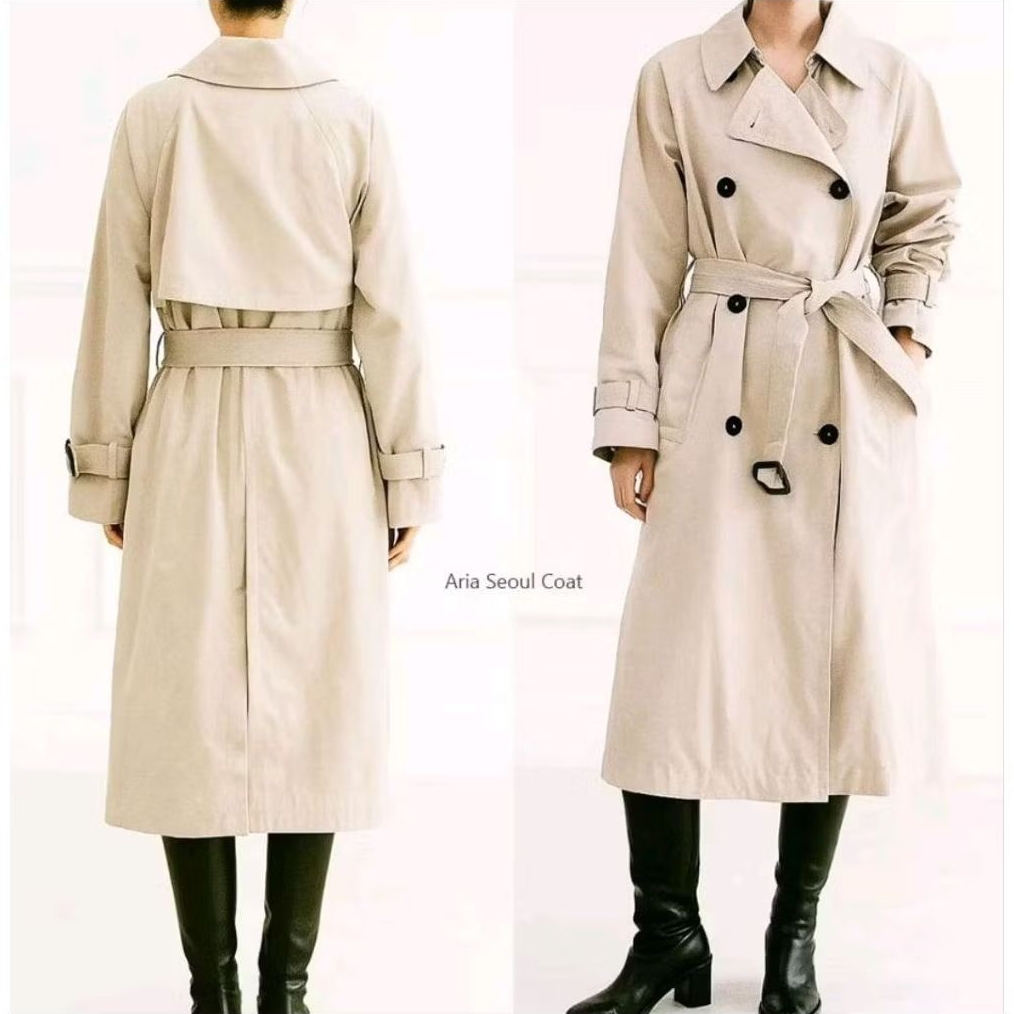 Big Promo Jaket Wanita Zara Lightweight Trench Coat // Long Coat Jacket Original Branded