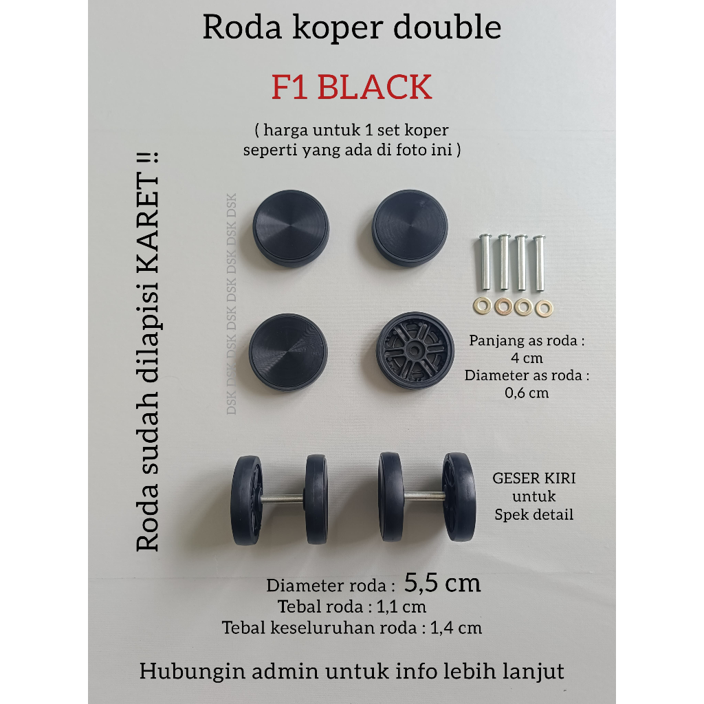 RODA DOBEL, RODA PENGGANTI DOUBLE WHEEL, RODA KOPER, RODA DOUBLE WHEEL, RODA KOPER VIBER, RODA KOPER