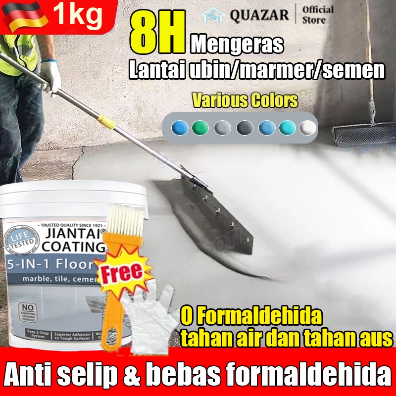 cat epoxy lantai 6 in1 1kg cat genteng cat keramik kamar mandi epoxy lantai rumah Cocok untuk rumah,