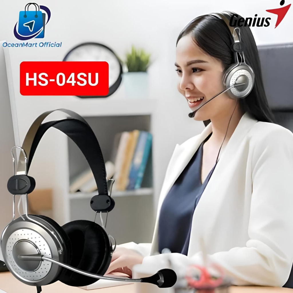 Headphone Gaming Headset HS04SU Microphone Sound Quality Genius