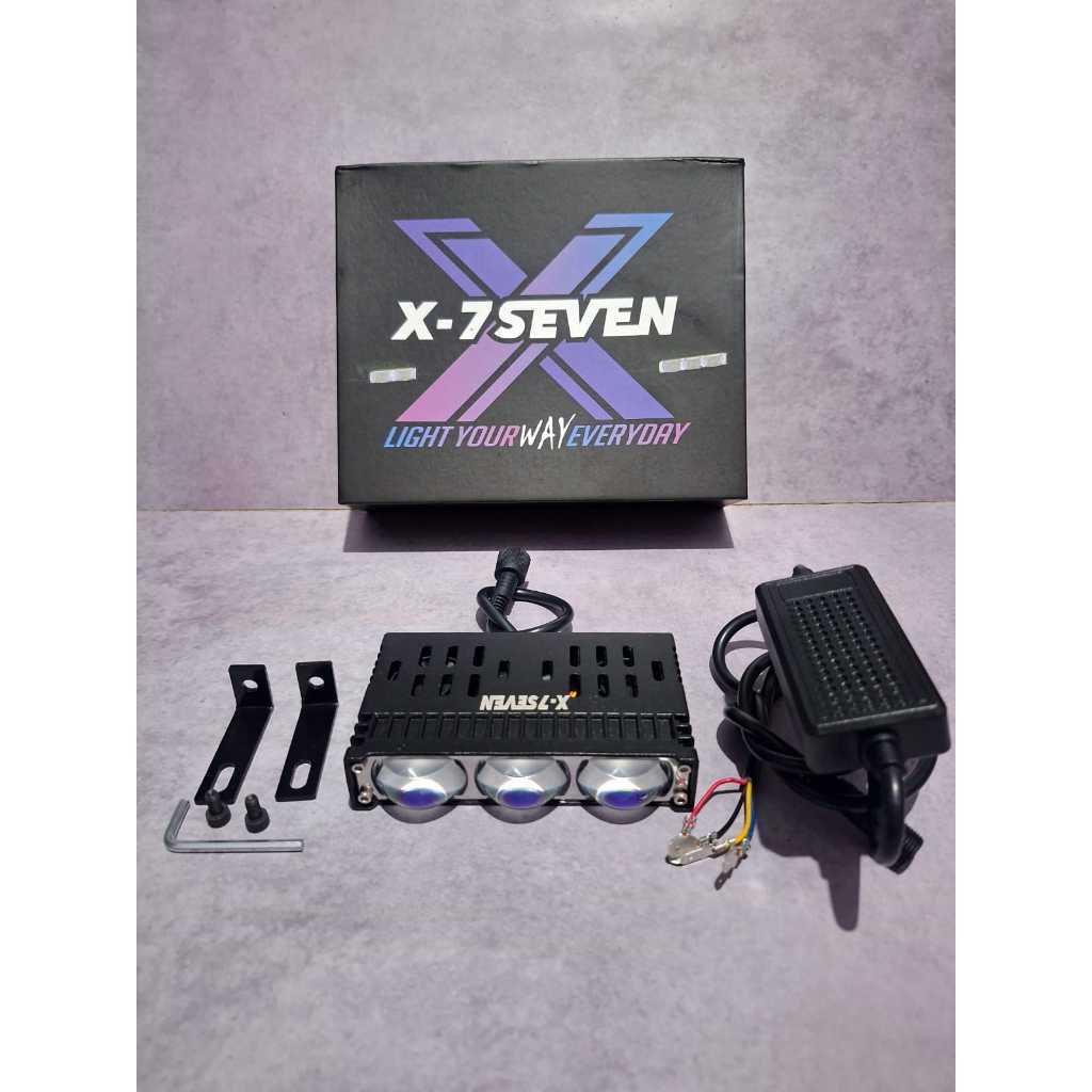 Lampu Tembak XS3 PRO X-7SEVEN 3 Mata Mini Laser 2 Warna 30 WATT Laser XS3 PRO SLIM