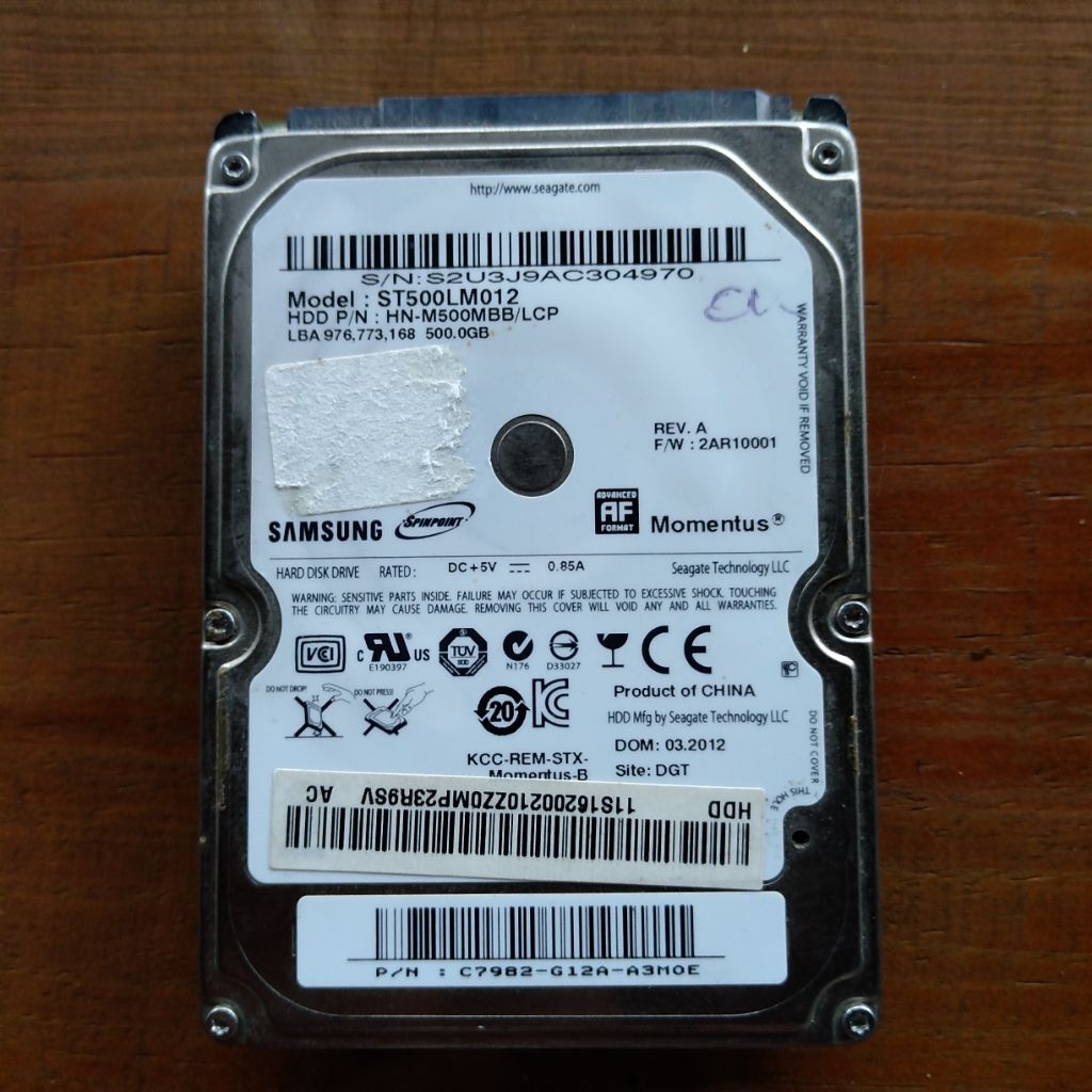 hardisk laptop tebal Samsung 500gb tes sentinel 0% buat eksternal lancar jaya