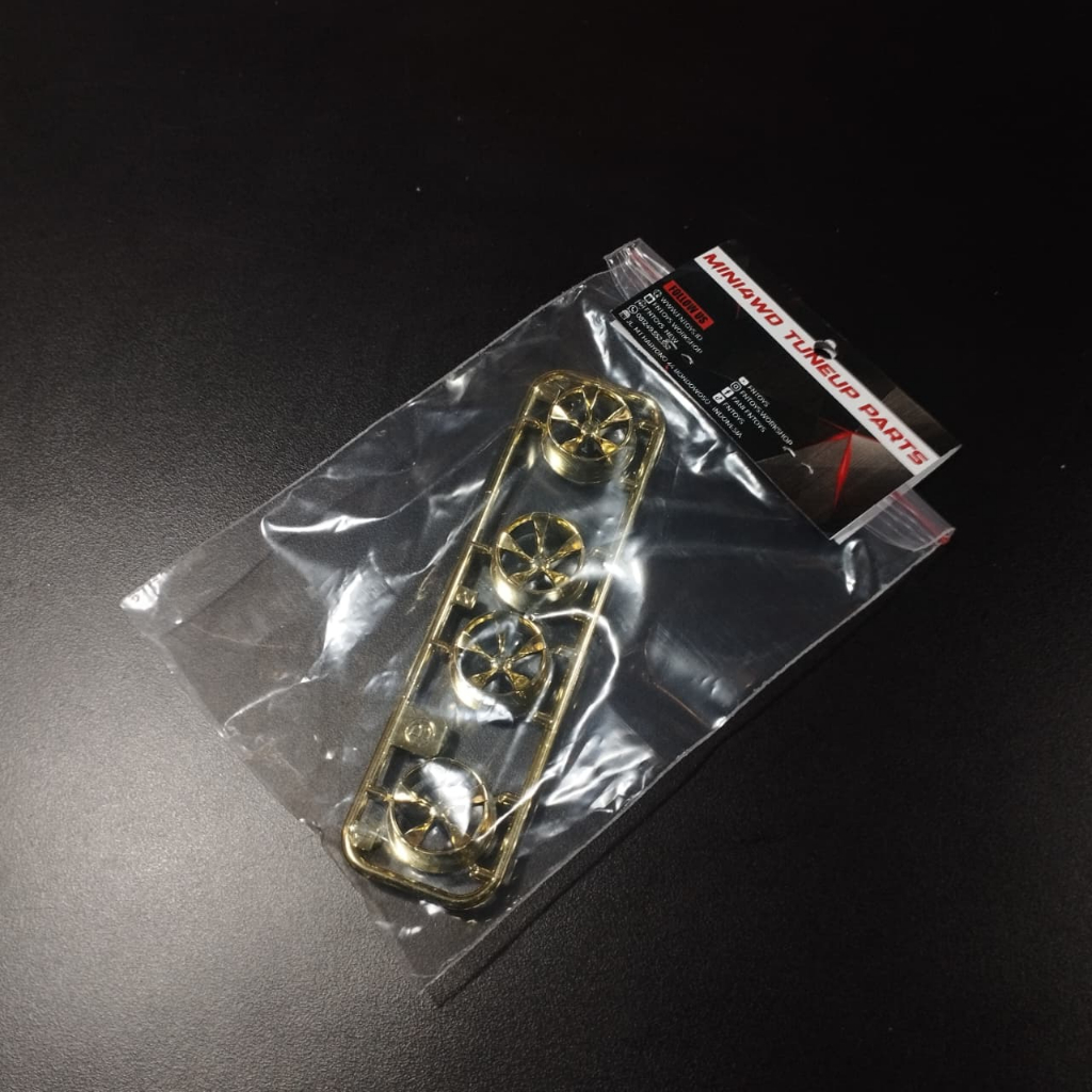 Luxiastore_ Velg Tamiya 5 Spoke Medium Warna Gold Original Tamiya Isi 1 Fntoys