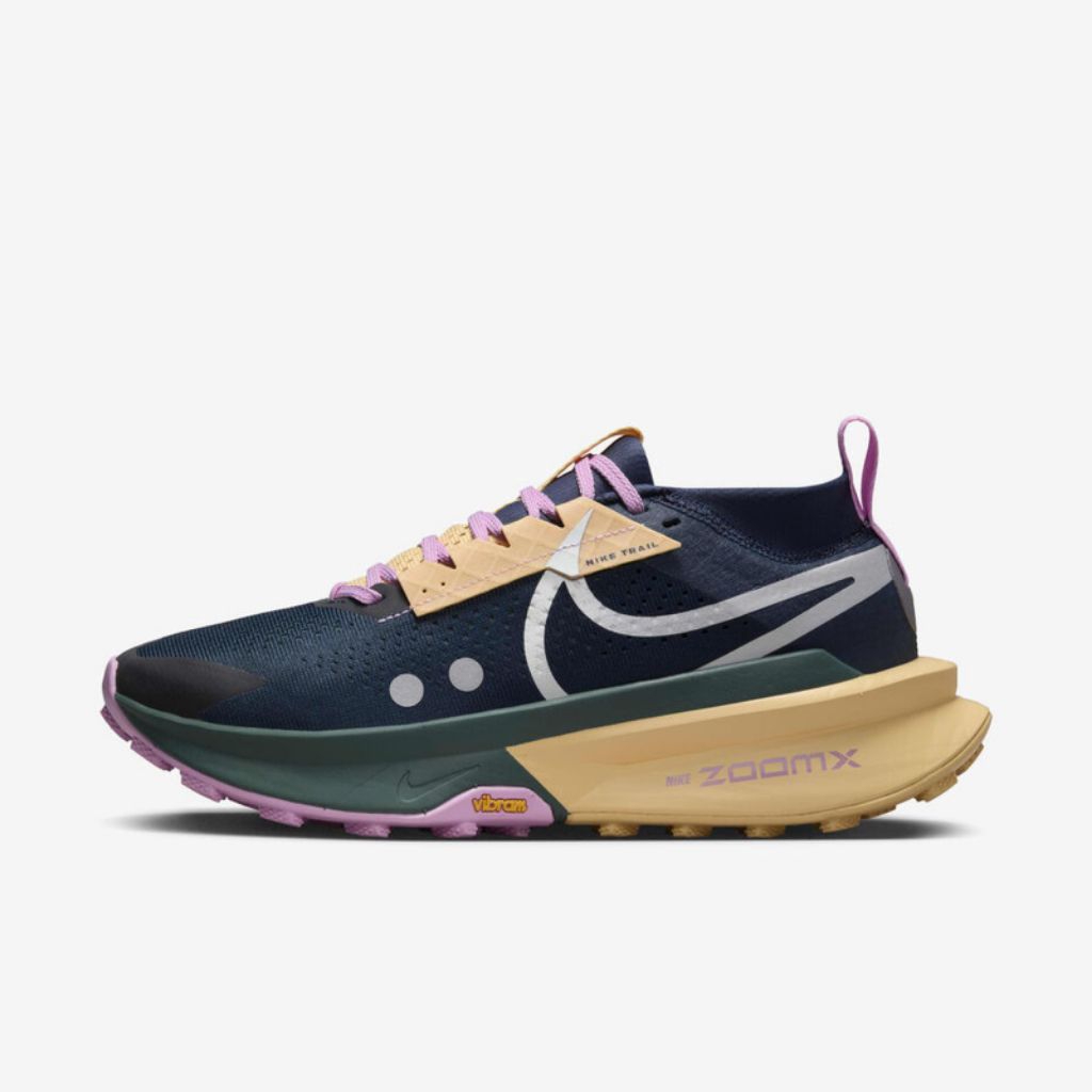 Sepatu ZoomX Zegama 2 Armoury Navy/Celestial Gold/Vintage Green/Metallic Silver