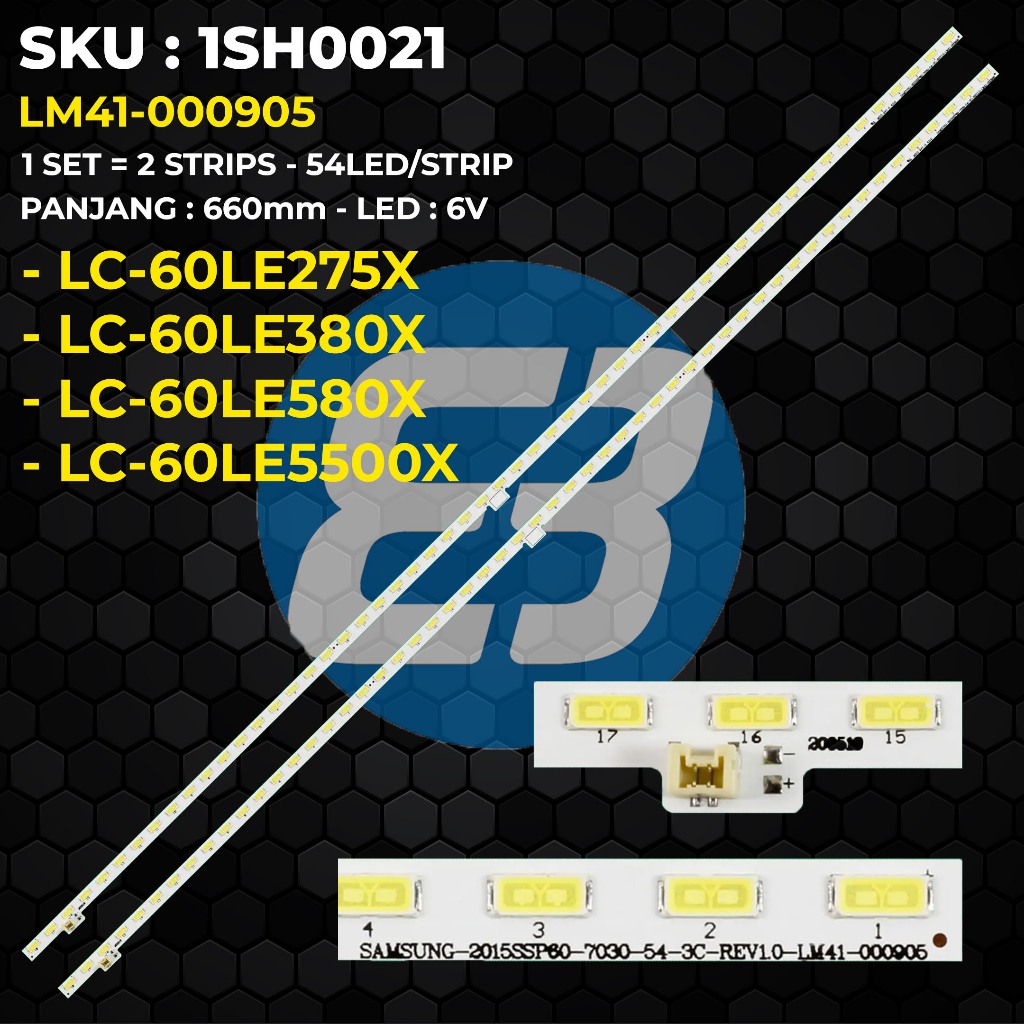 Backlight TV SHARP 60 Inch LC-60LE275X 60LE380X 60LE580X 60LE5500X LM41-000905