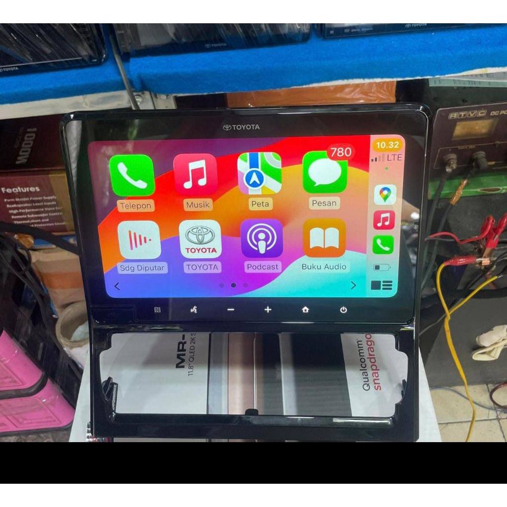 Head unit Original Innova Zenix Garmin Apple Car play - Android Auto- yaafi car audio