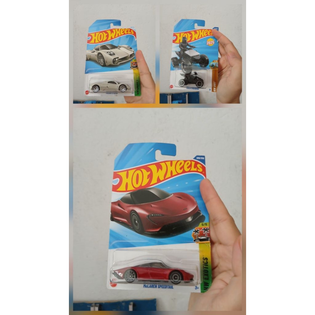 Hotwheels Murah, 3 paket Hotwheels mclaren speetail+Pagani utopia+telsa cybersquad