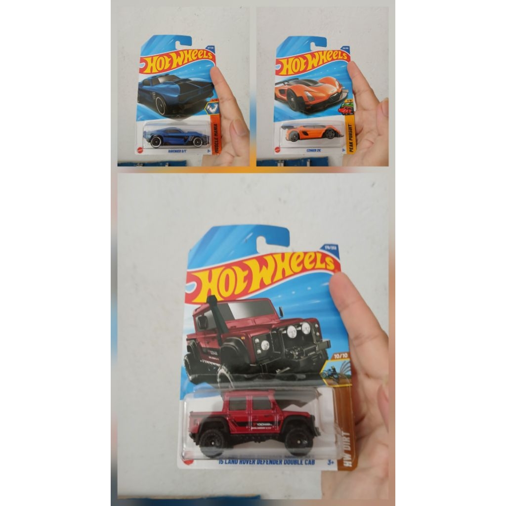 Hot wheels Murah 3 paket Hotwheels 15 Land rover defender double cab + czinger 21c + Ravenger S/T