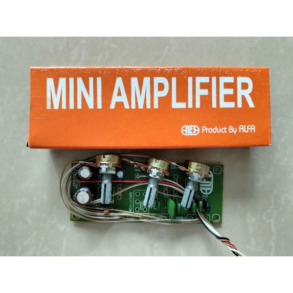 Kit Mini Amplifier Mono ALFA TDA2030A - Ampli Mini 12V Siap Pakai Plus Tone Control Bass Treble