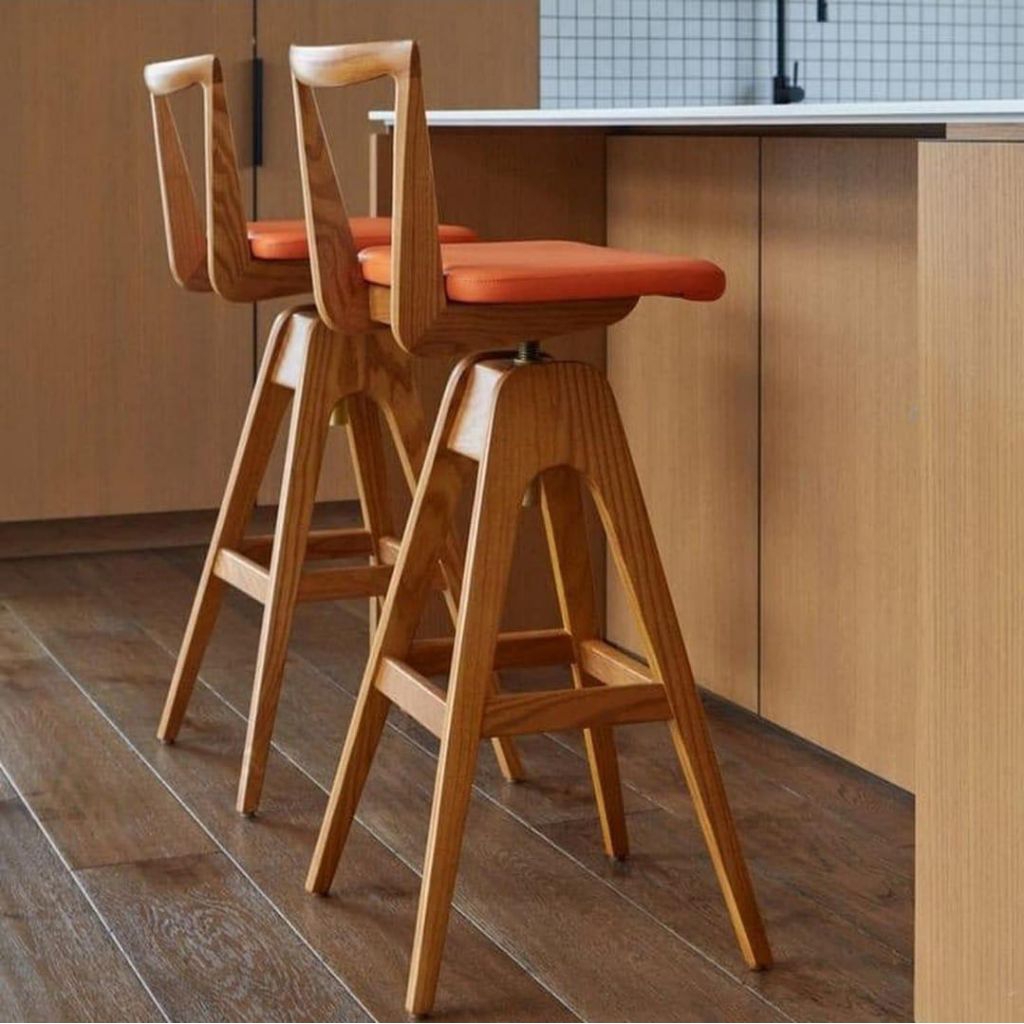 Kursi Bar Putar Minimalis Kayu Jati Terlaris Kursi Bar Putar Tinggi Terbaru