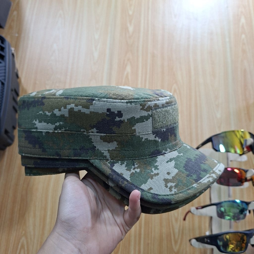 Topi Komando Loreng terbaru TNI 2025 – Loreng Sage Green / Kostrad | Tactical Style Caps outdoor