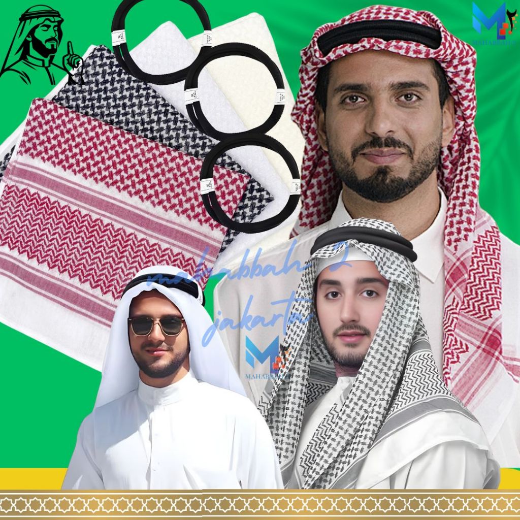 Igal Pengikat Sorban Shemagh Gutroh Arab Original Free Peci