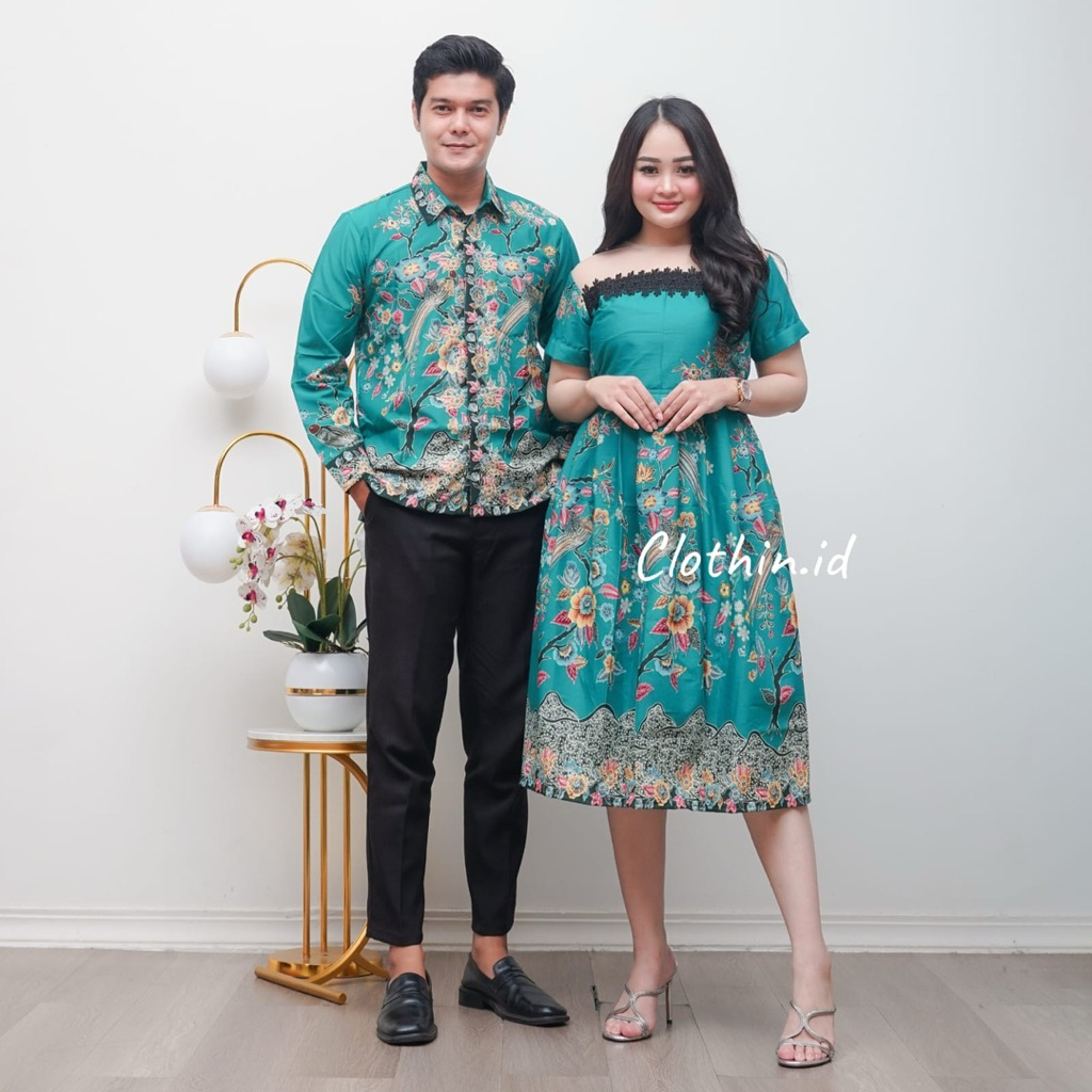 Dress mahalini - Dress batik pesta - Dress batik modern
