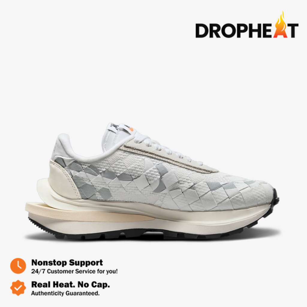 Nike Sacai Vaporwaffle Woven White Jean Paul Gaultier Authentic