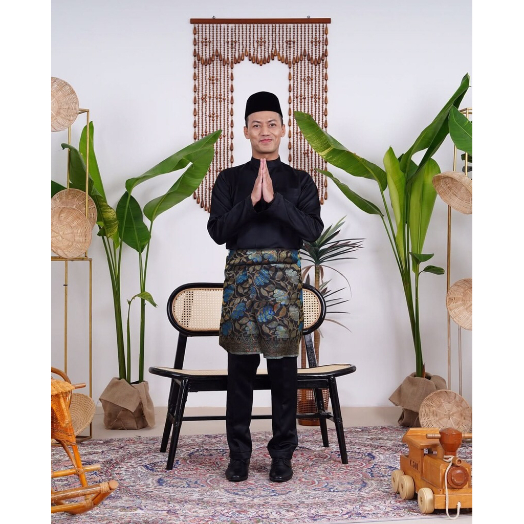 BAJU+SONGKET SATU STELAN BAHAN BALOTELI BAJU STELAN MELAYU BUAT KONDANGAN