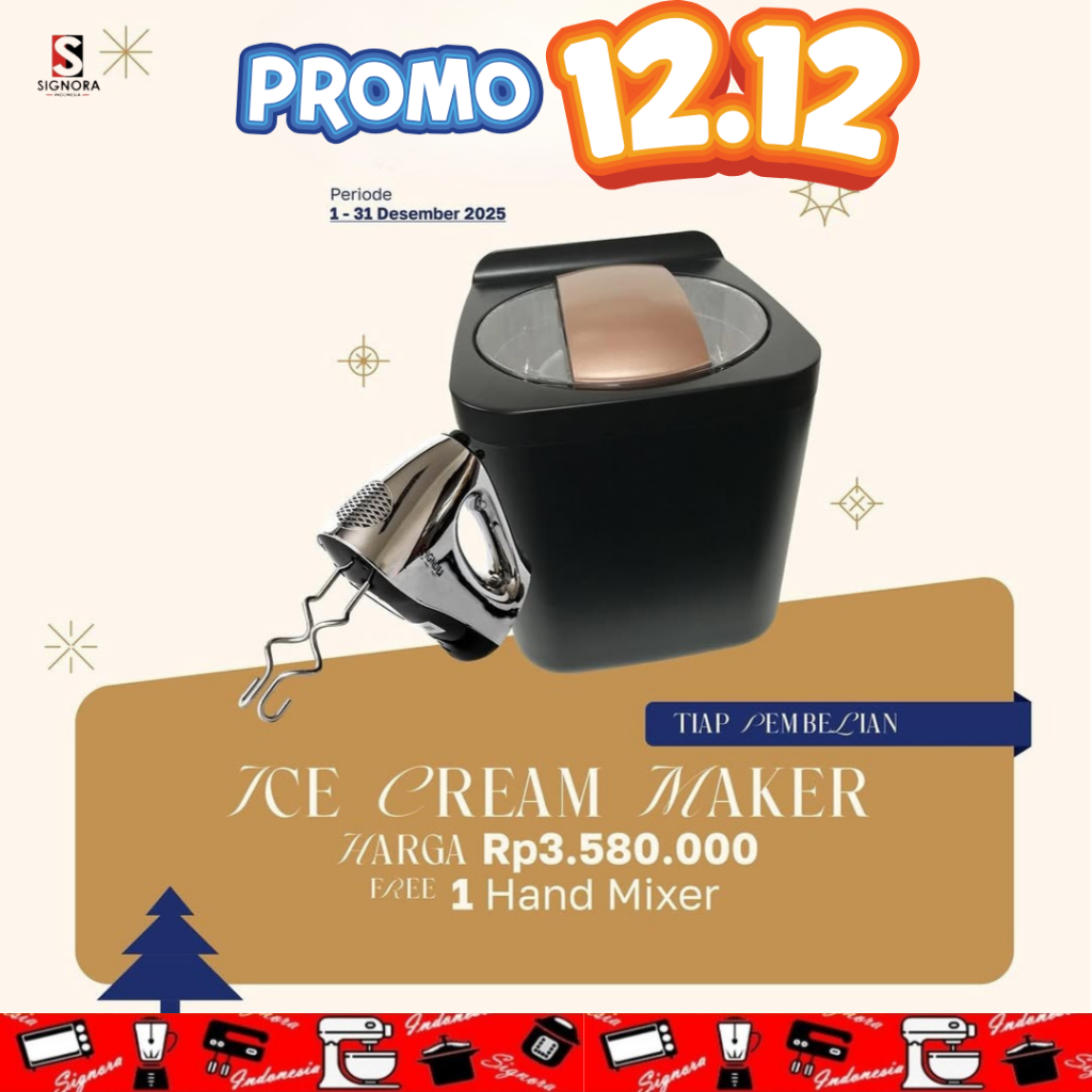 Ice Cream Maker Signora / Pembuat Ice Cream Signora