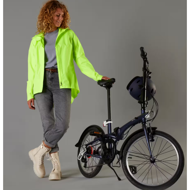 BTWIN 100 Jaket Sepeda Anti Air Waterproof Untuk Wanita