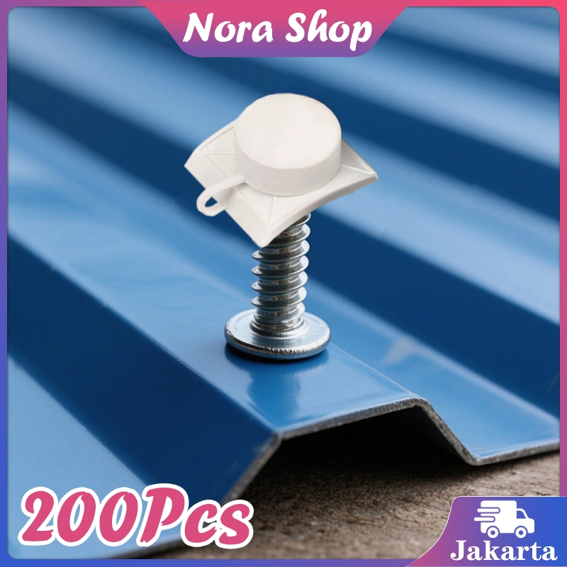 200Pcs Baut Genteng Upvc Alderon / Roofseal Persegi Putih / Roof Seal Atap Upvc