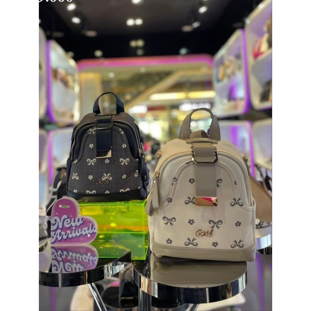 [Bisa COD] Ready Tas Gosh Ransel Backpack Multifungsi Original New art 552 Black Beige