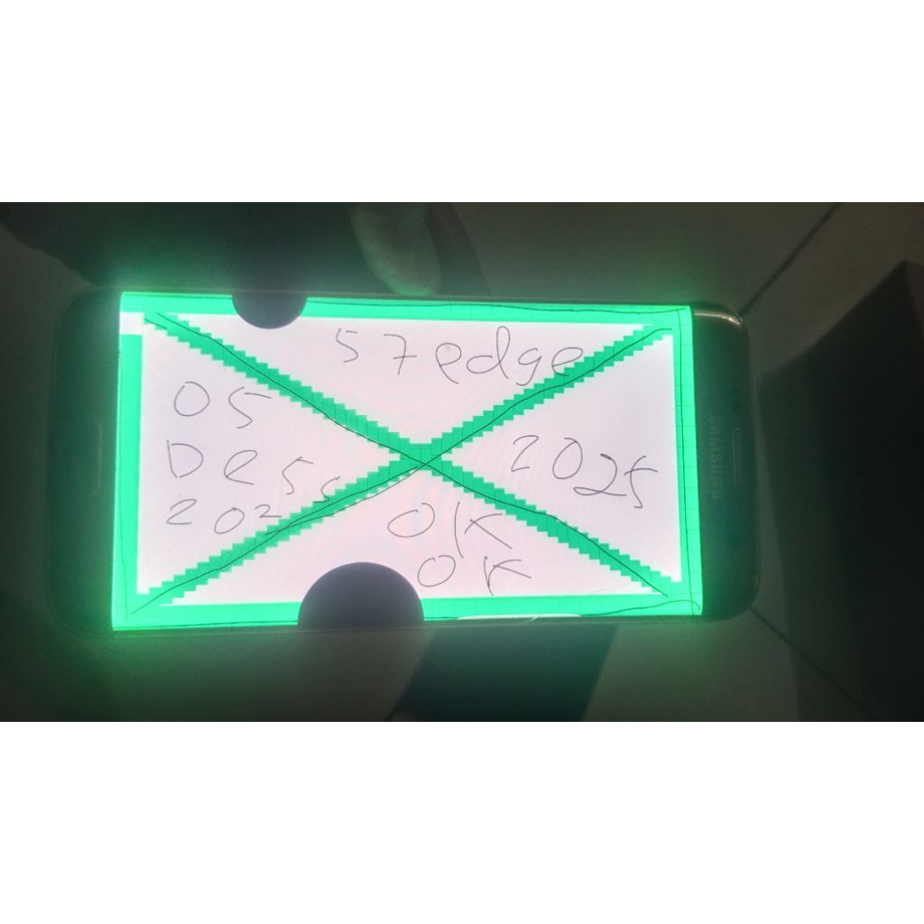 LCD Samsung Galaxy S7 Edge Minus Tompel Tapi Normal Ori Copotan