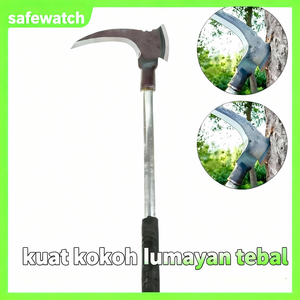 (30/40CM)Pemangkas Sabit kapak Ganda/Pemangkas Rumput Multifungsi/Sabit Arit Rumput Baja Asli/Alat P