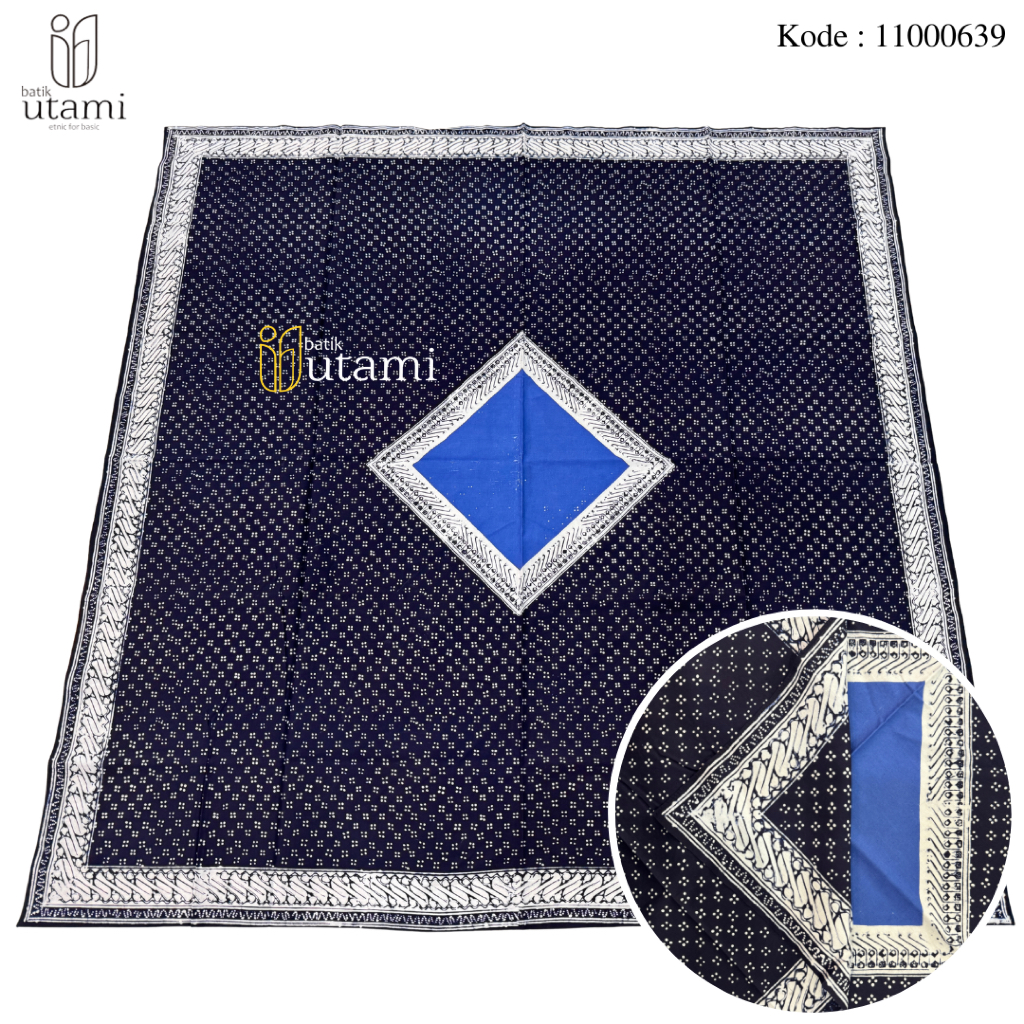BAHAN IKET UDENG BLANGKON 639 MOTIF TLITIK KLITIK MRUTU SEWU SIDANGAN KUMITIR BIRU KELENGAN