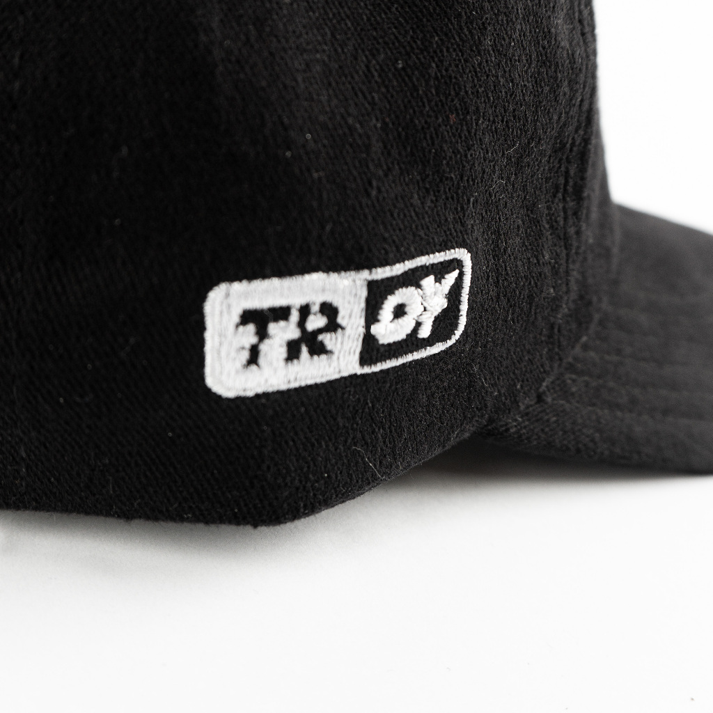 [Free Box] Troy Company Baseball Polo Cap Black Wildstyle - Topi Polo Baseball Hitam BC 3463