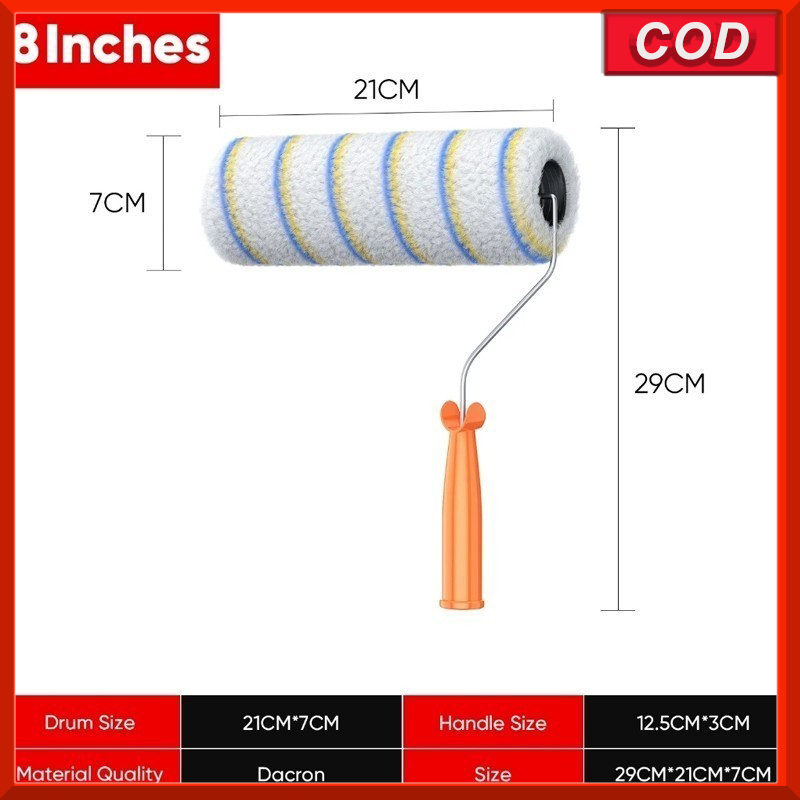 Kuas Rol Cet Tembok Tebal 4/6/8 Inch • Alat Perangkat Keras Cat Tembok • Anti Tumpah Cat Merata • Ha