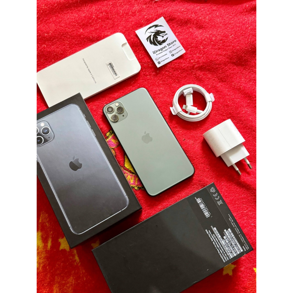 iphone 11 Pro Max 256gb Midnight Green Teregister sinyal aman permanen